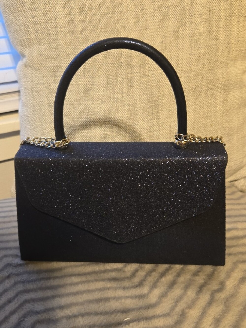Elegant Navy Sparkle Top-Handle Evening Bag ๐ Women's - Picture 6 of 8